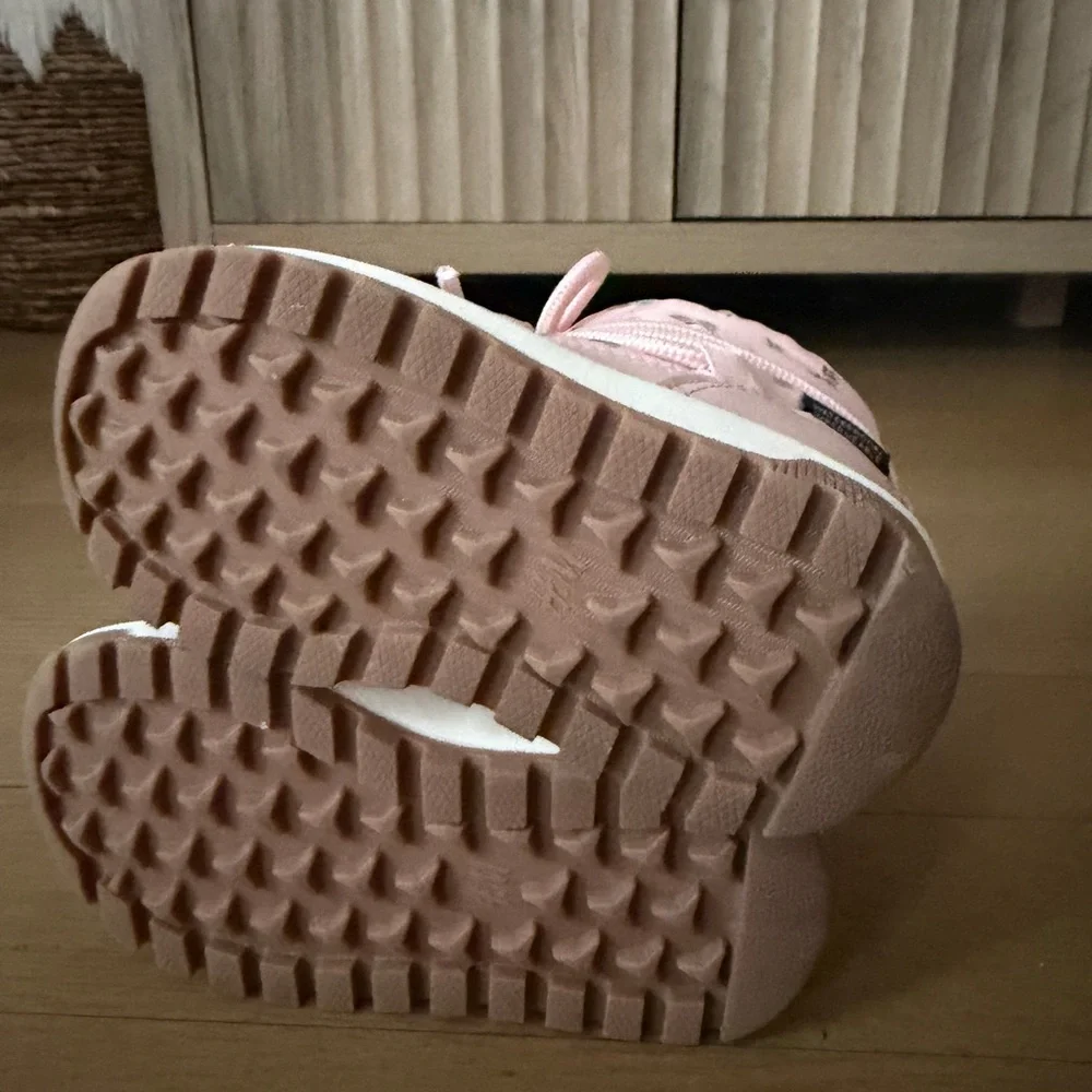 H&M Pink Floral Kids Winter Boots